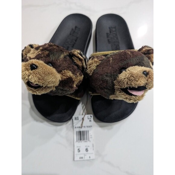 Adidas Jeremy Scott Adilette Teddy Bear Camo Slides H02882 Men's Size 5 NEW - Picture 1 of 8